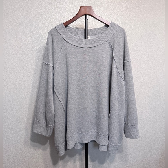 Free People (FP) Movement Sun Seeker Sweatshirt in Heather Gray - Women's M - Picture 4 of 10